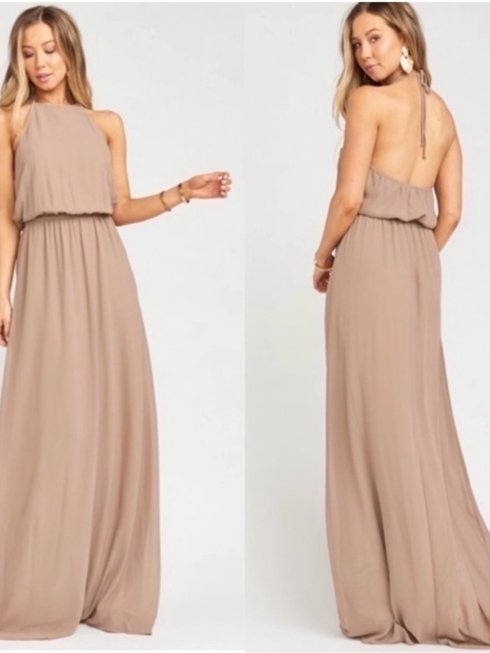 Show Me Your MUMU Heather Halter Chiffon Dress